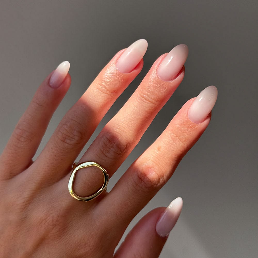 Fresh manicure with neutral polish