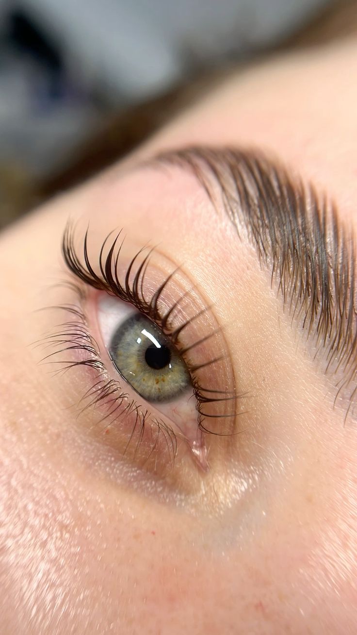 Lash treatment close up