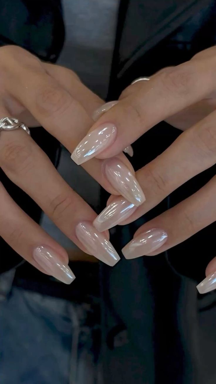 Hands with polished nails