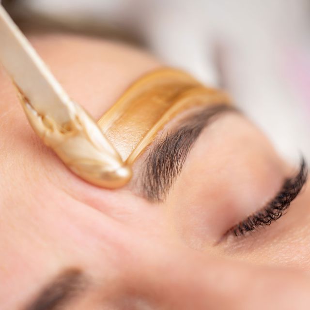 Eyebrow waxing treatment